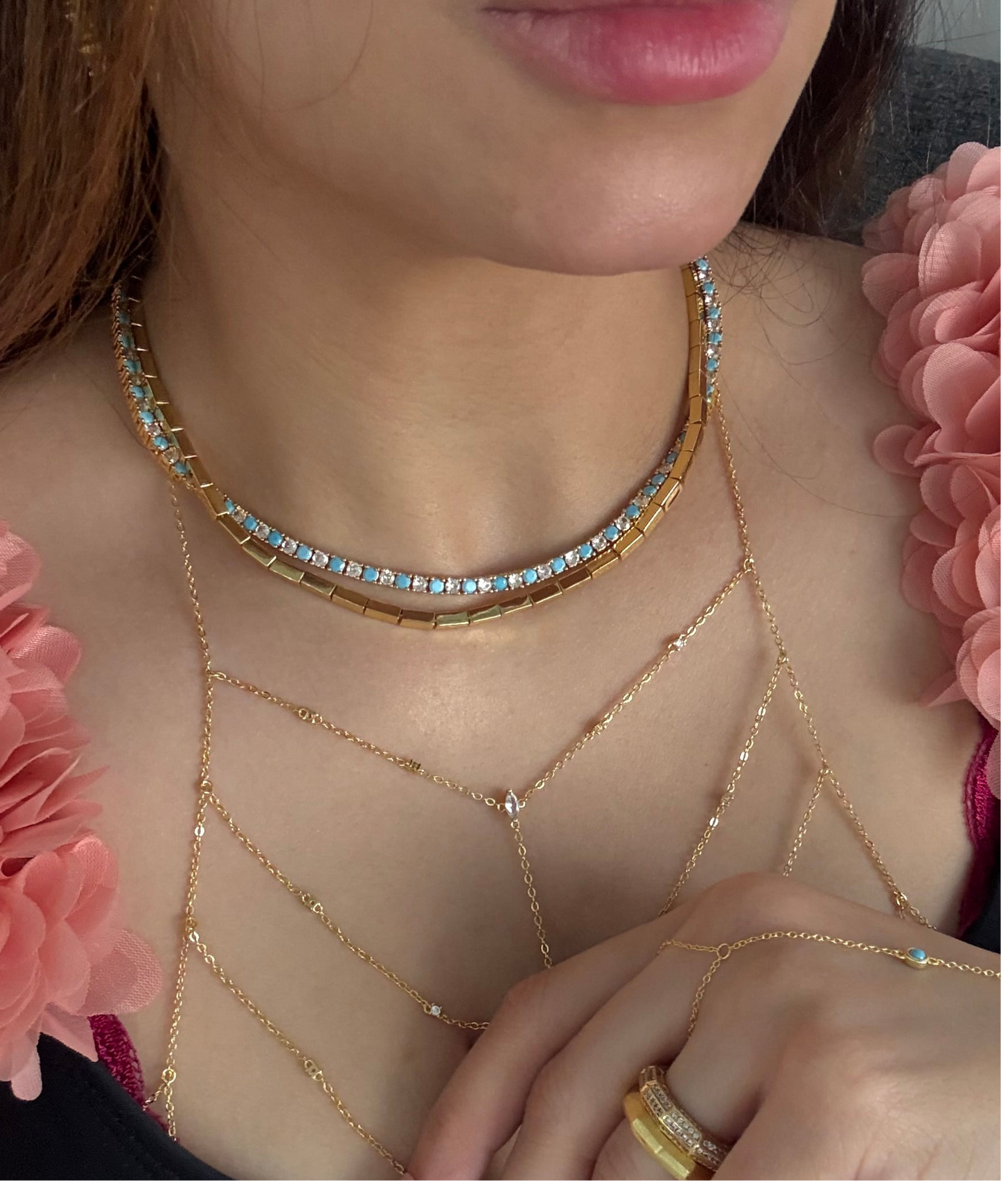Turquoise Tennis Necklace