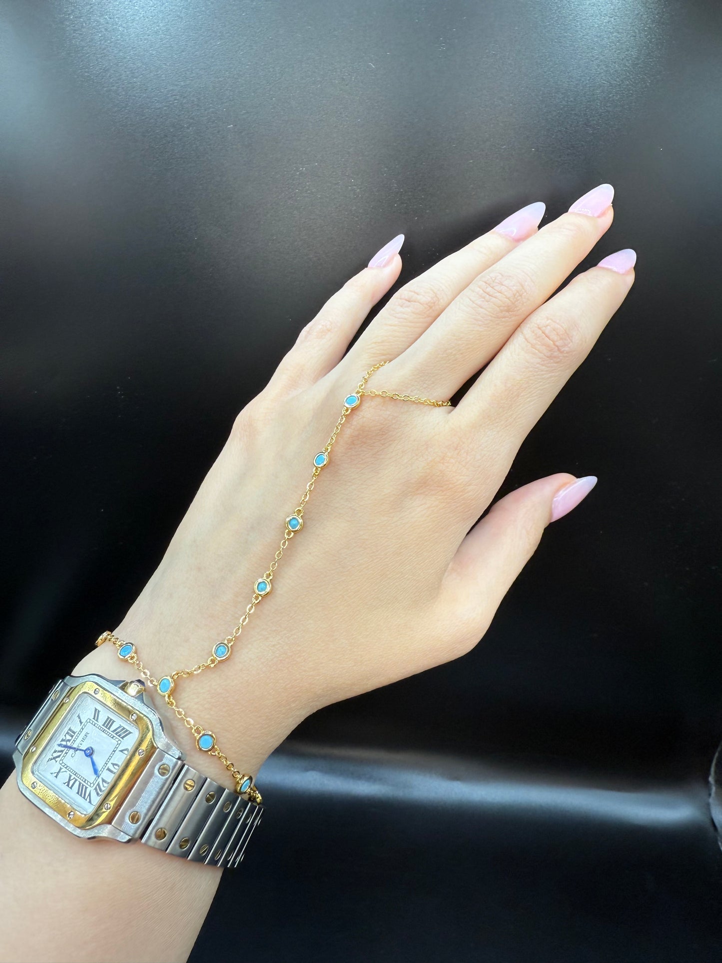 Turquoise Breeze Handchain