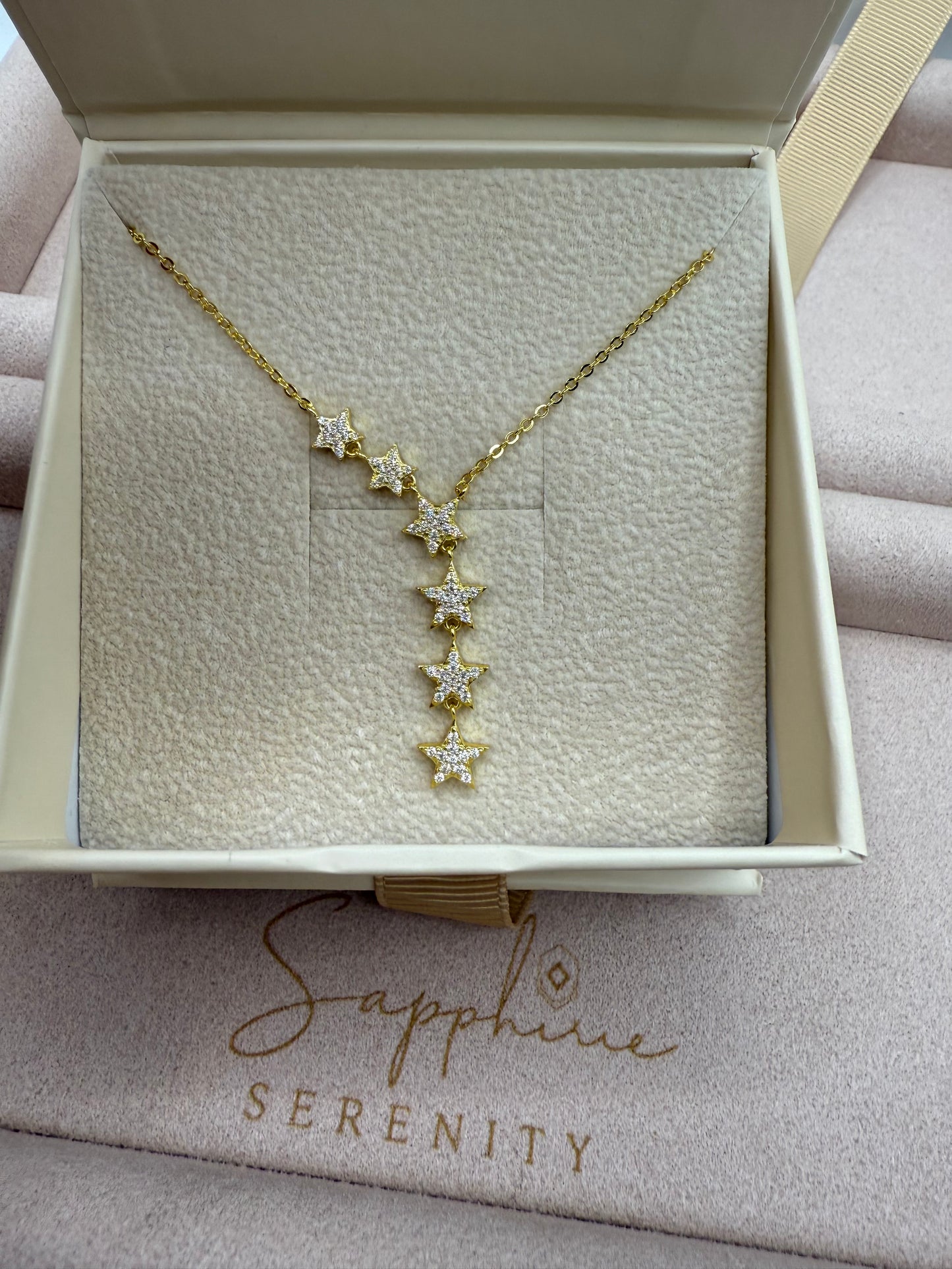 Stars dangling necklace
