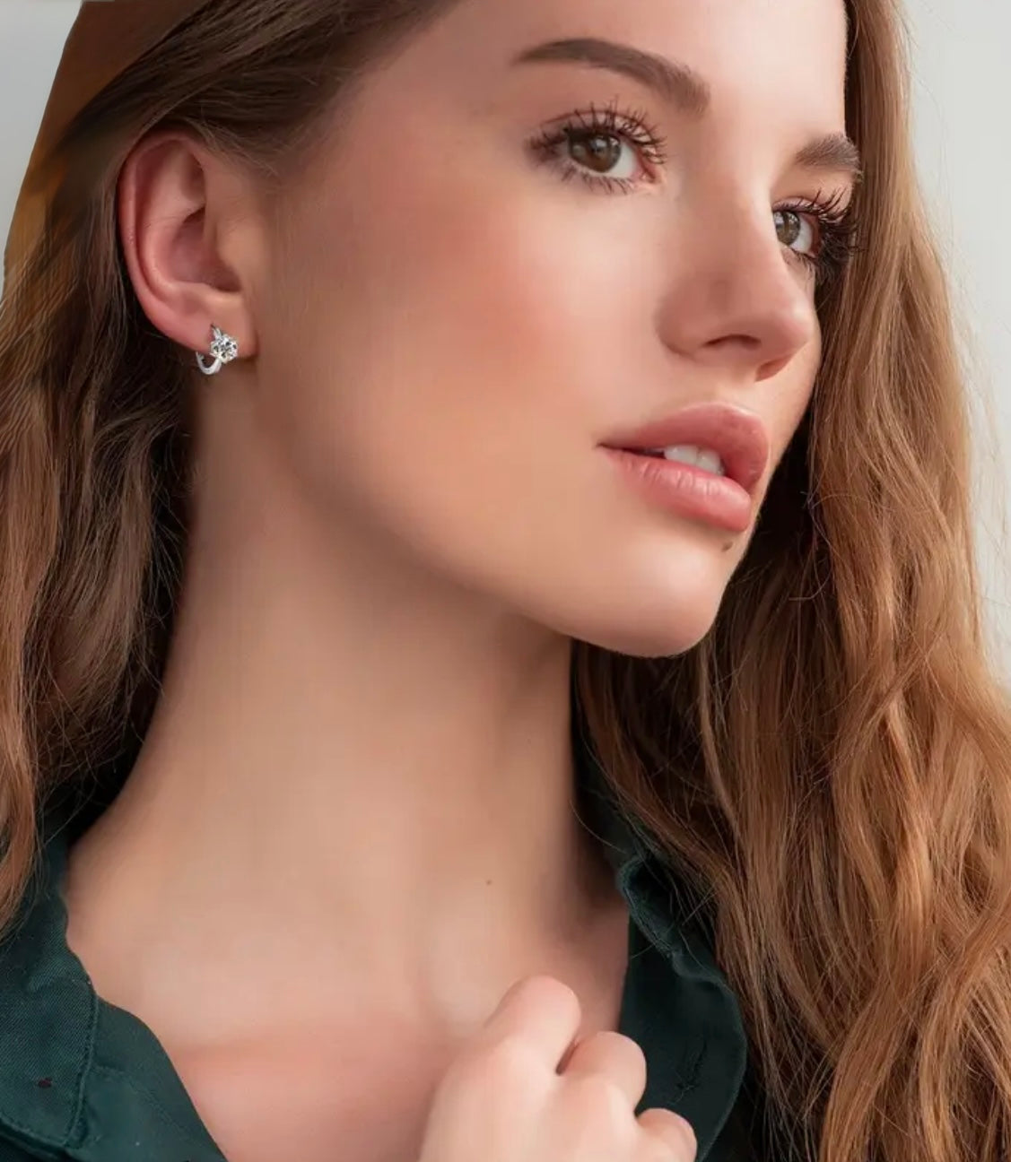 Diamond Hoop Earrings