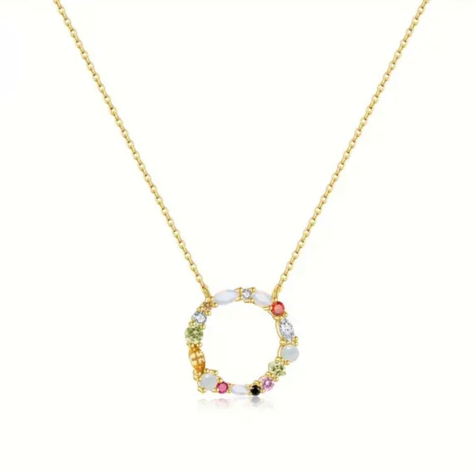 Coloulful circular necklace