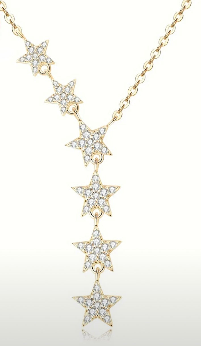 Stars dangling necklace
