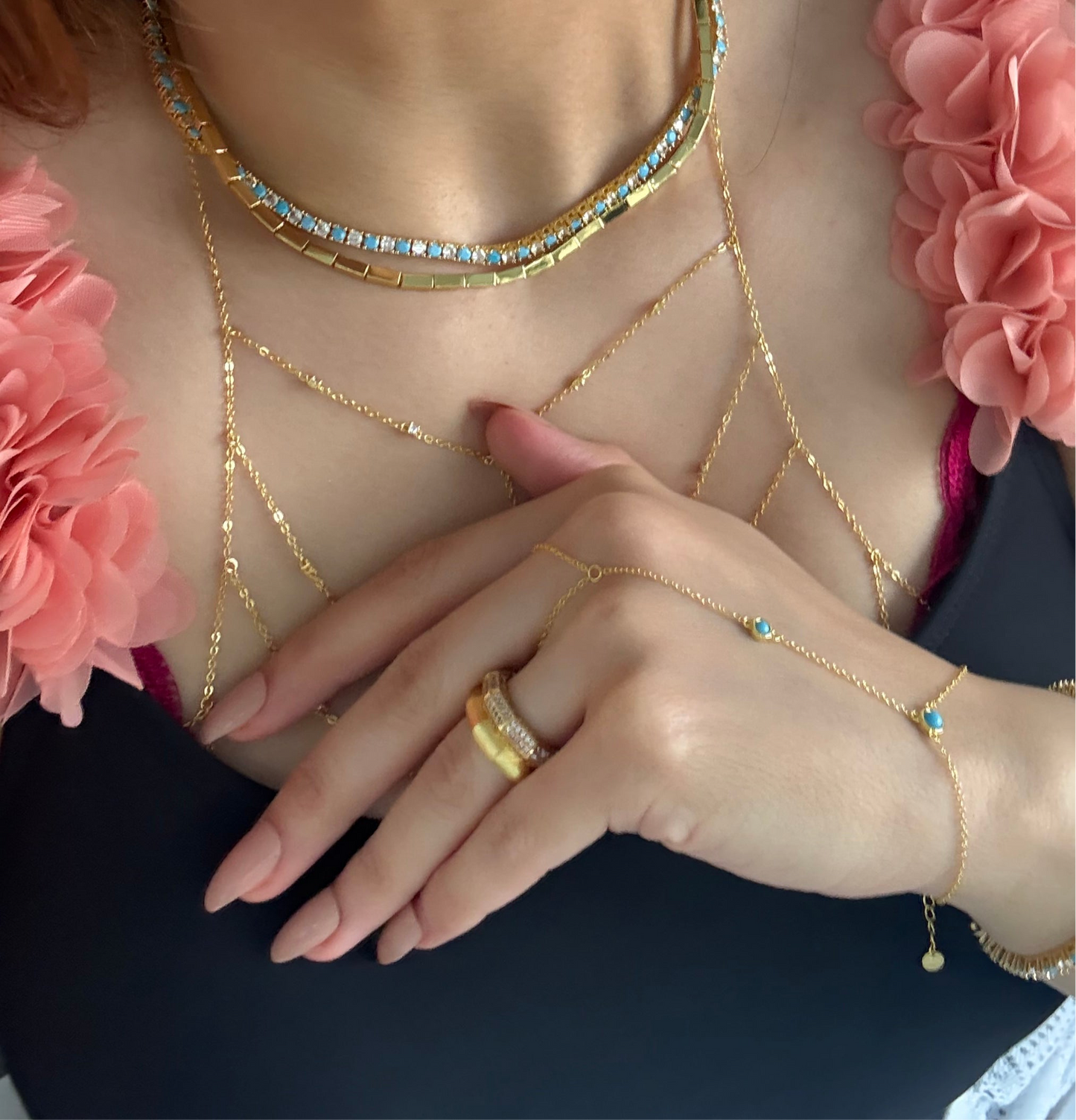 Turquoise Handchain