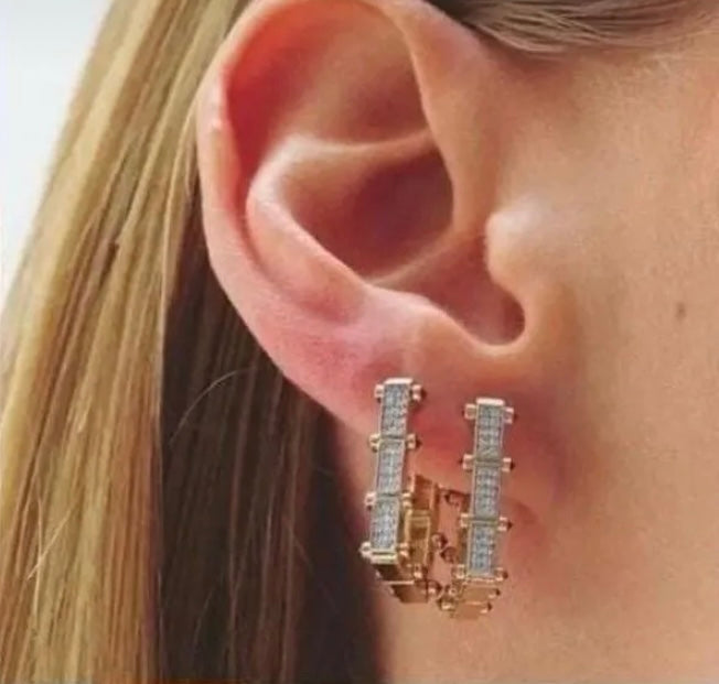 Gilded Rivet Earrings