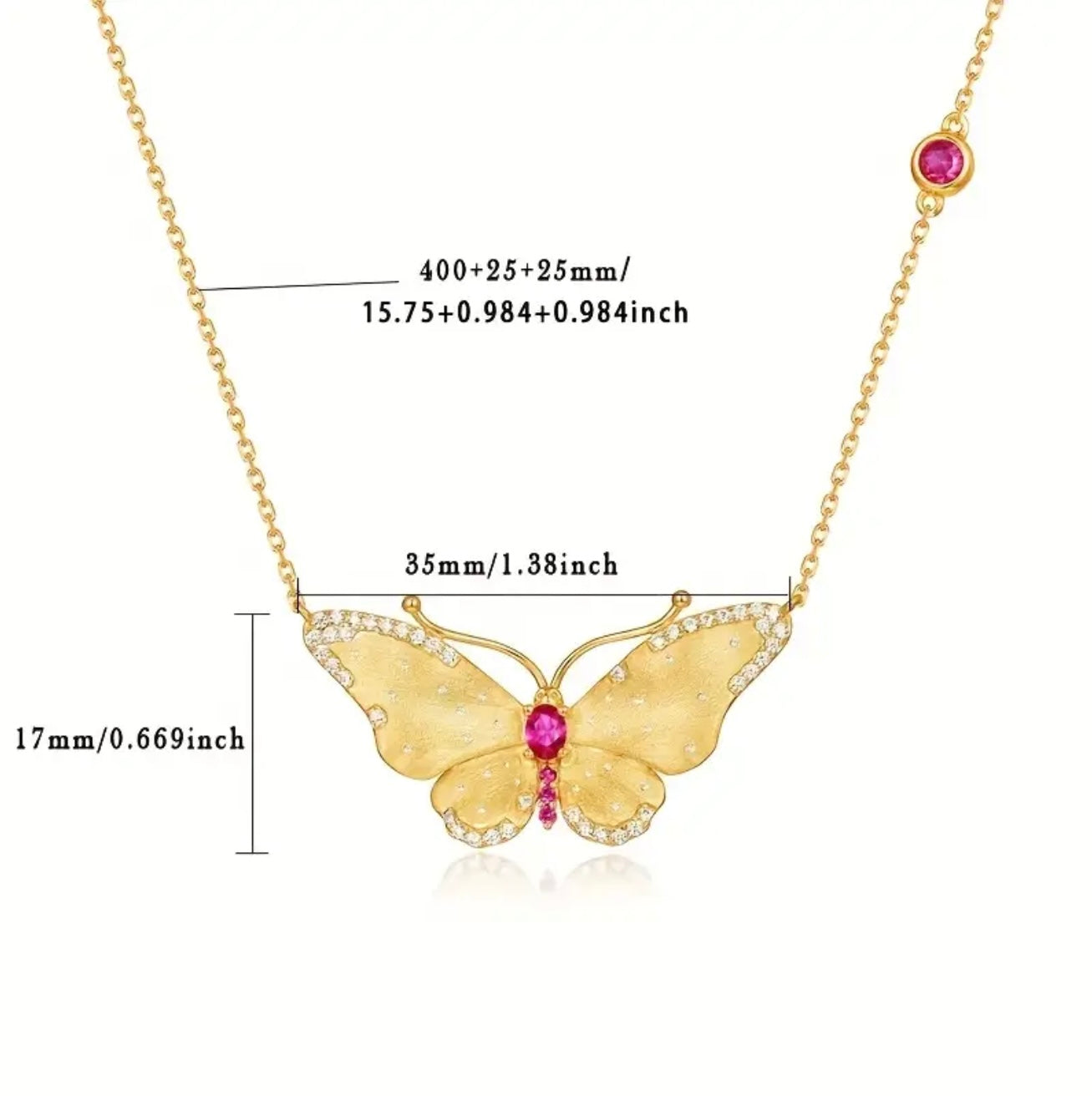 Butterfly Ruby Necklace