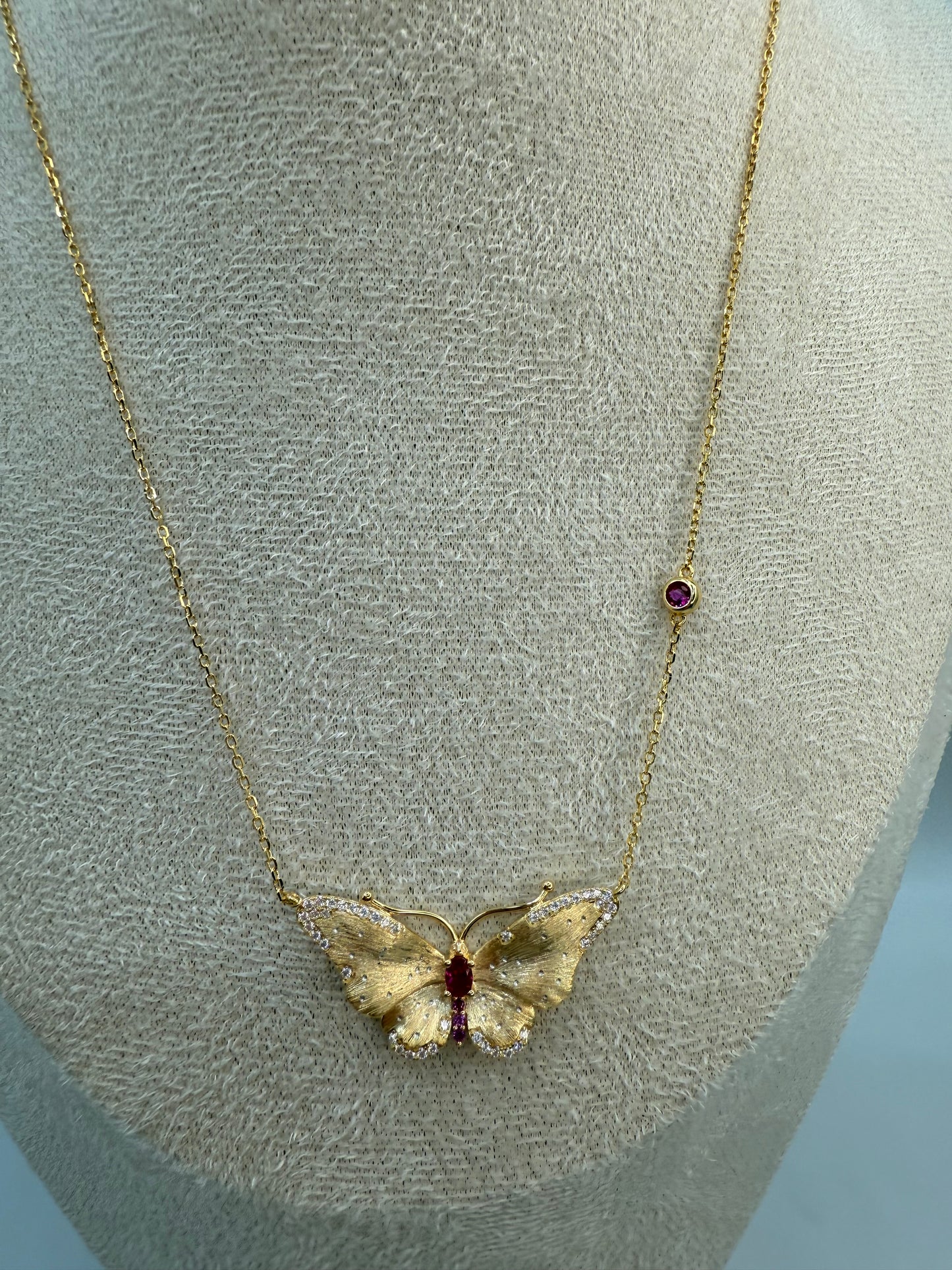 Butterfly Ruby Necklace