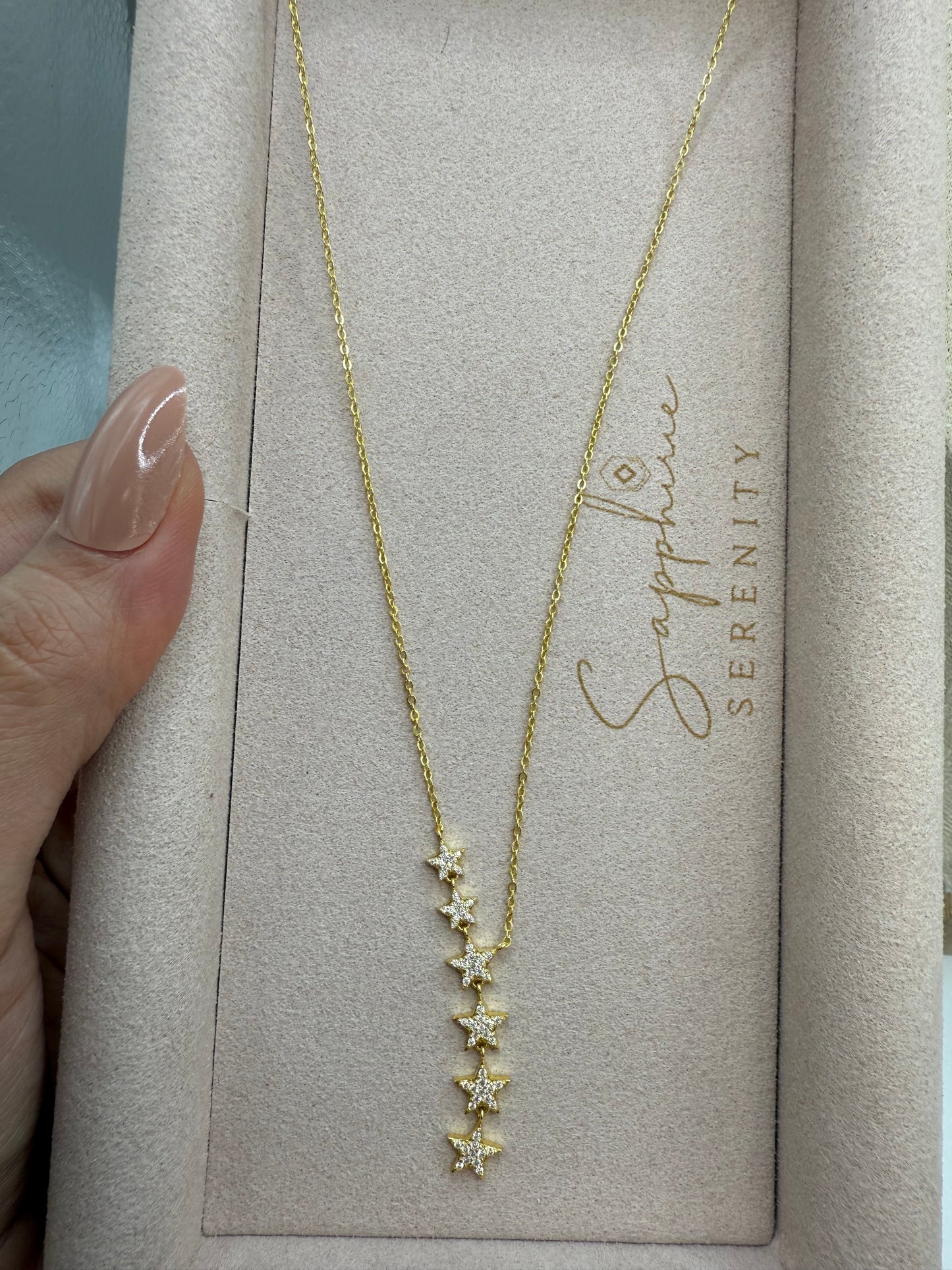 Stars dangling necklace