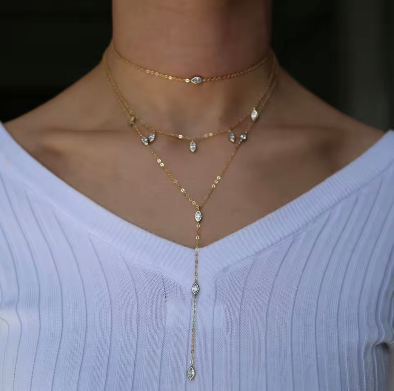 Triple eternal necklace