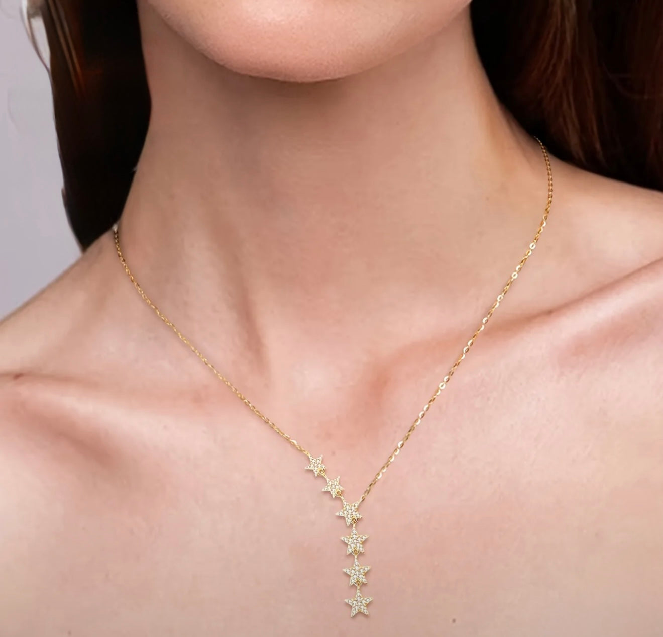 Stars dangling necklace