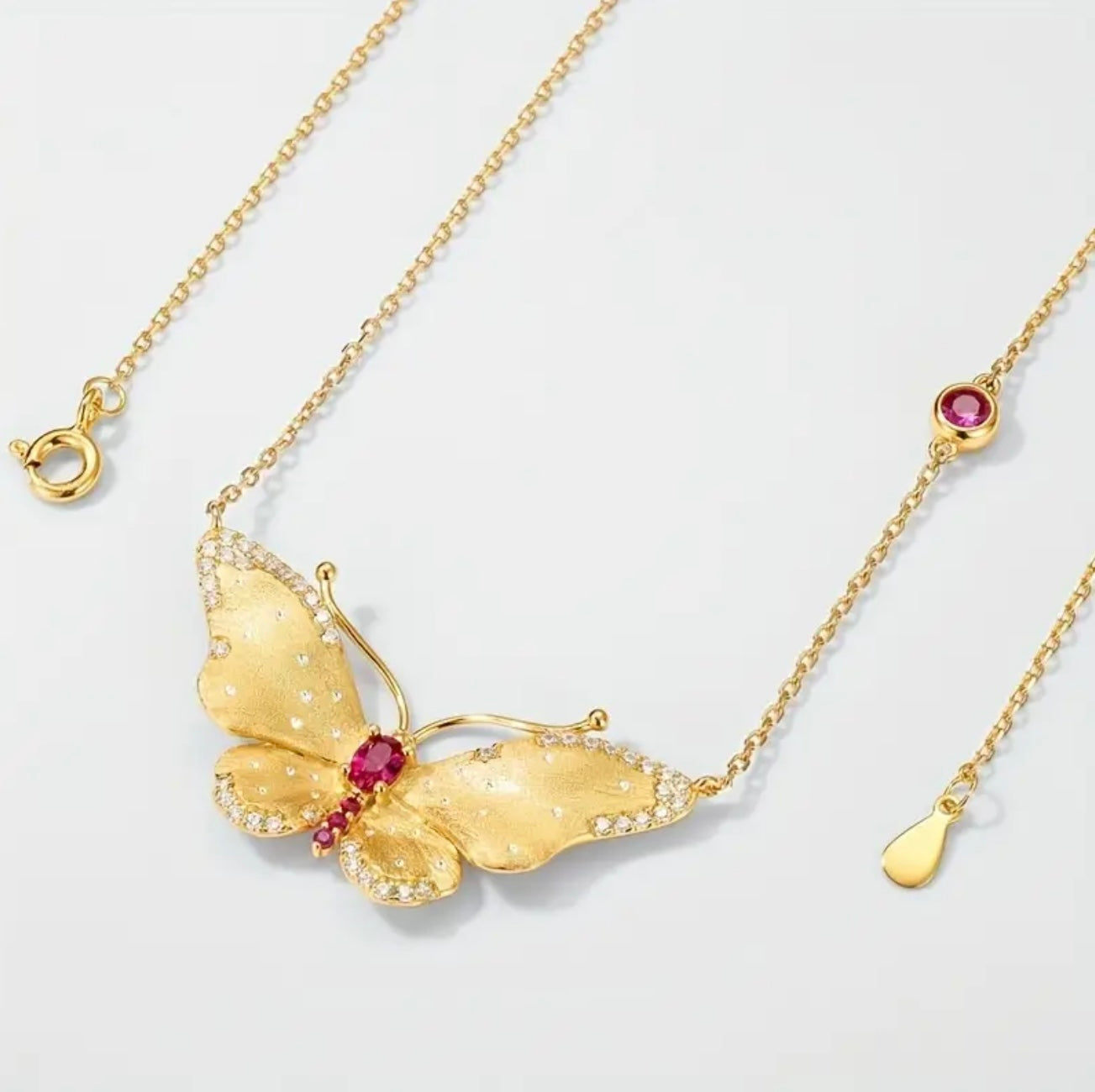 Butterfly Ruby Necklace