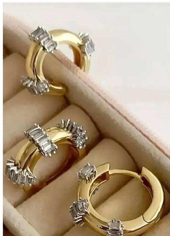 Spiky hoop earrings