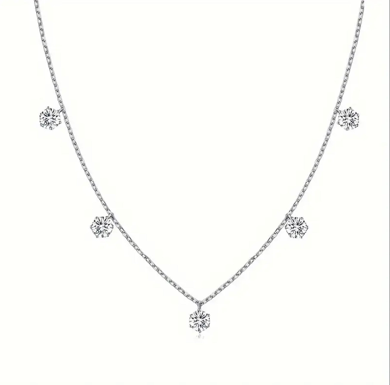 Glam silver necklace