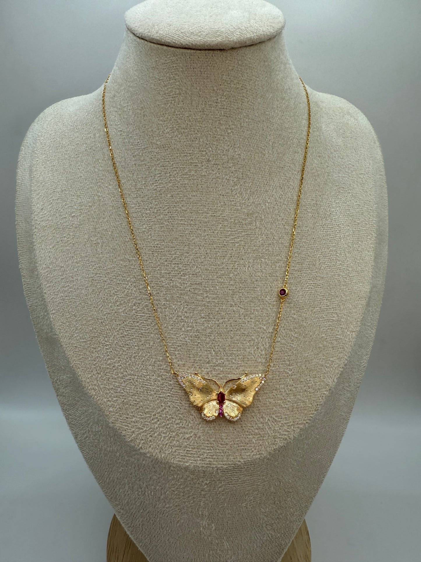 Butterfly Ruby Necklace