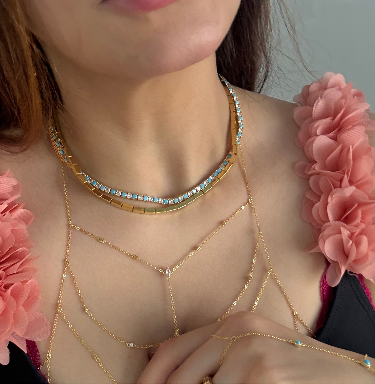 Turquoise Tennis Necklace