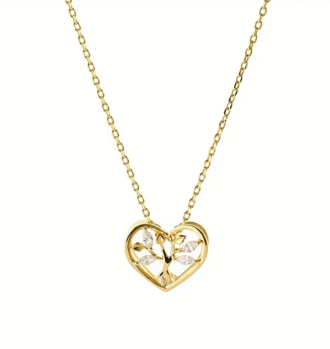 Tree heart Necklace