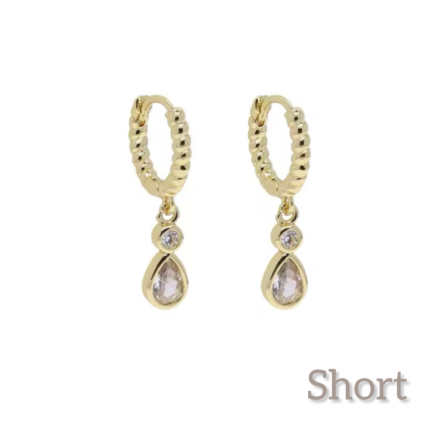 Waterdrop Dangle Hoops