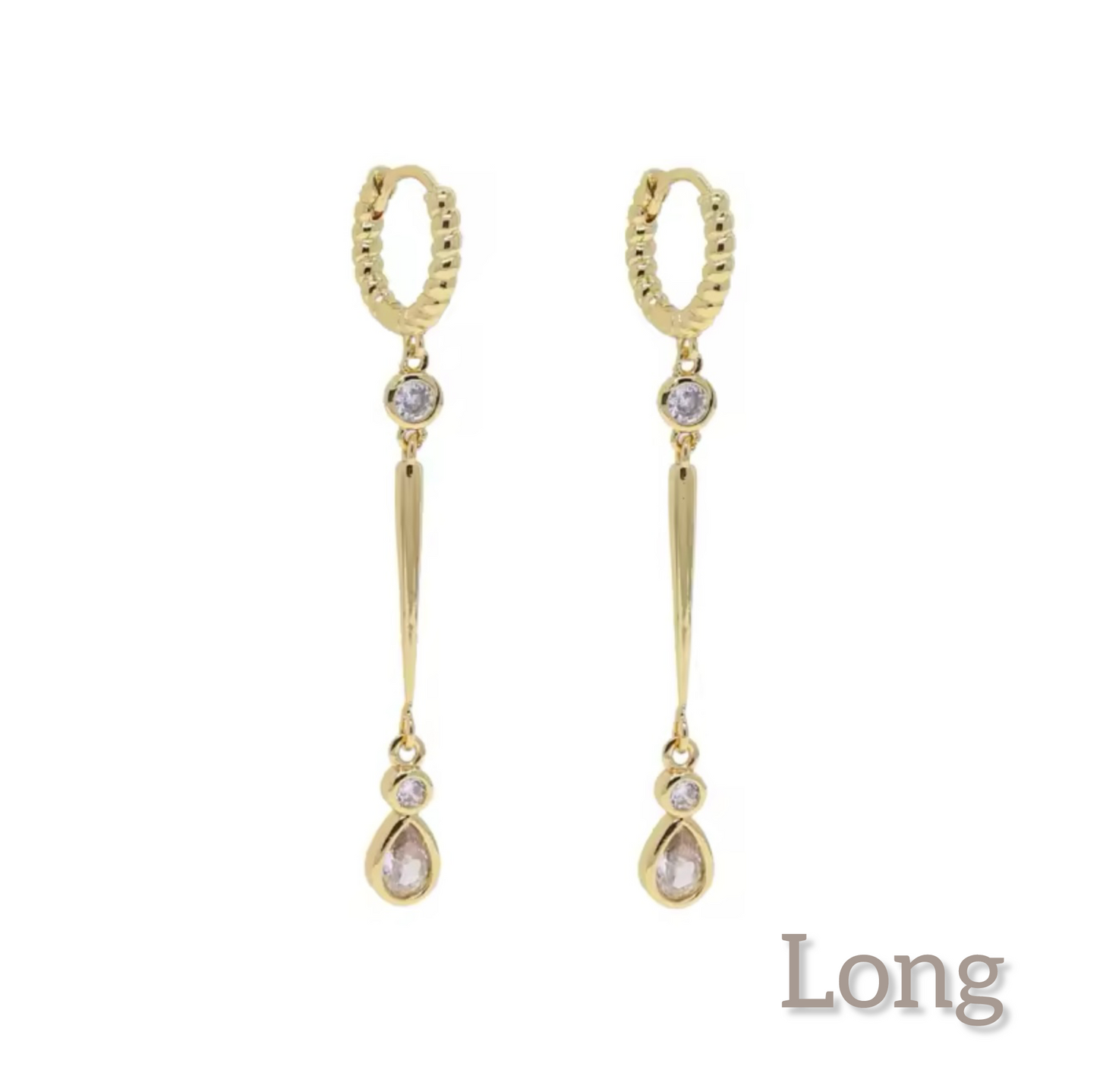 Waterdrop Dangle Hoops