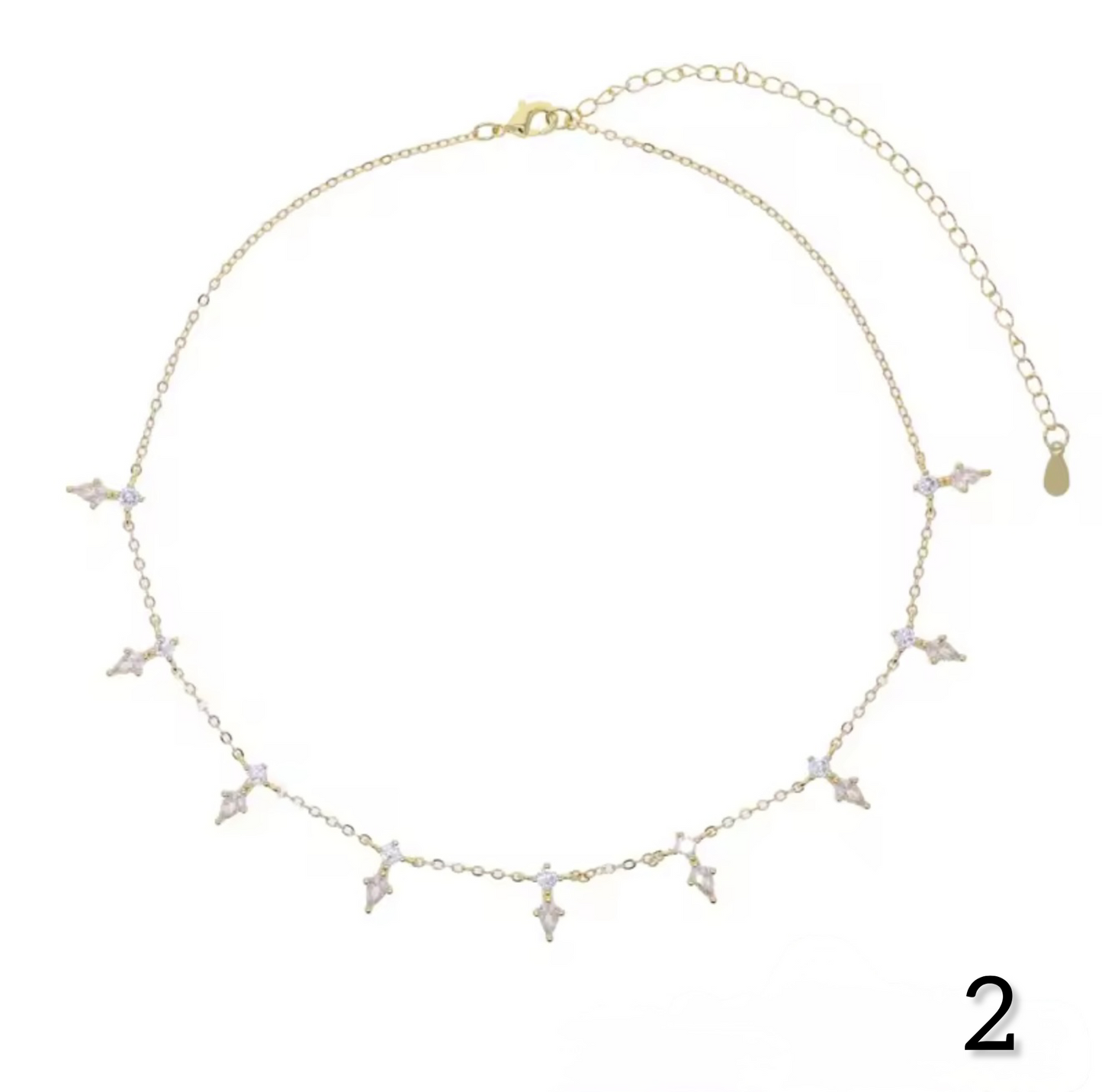 Queen-Drops Triple Necklace
