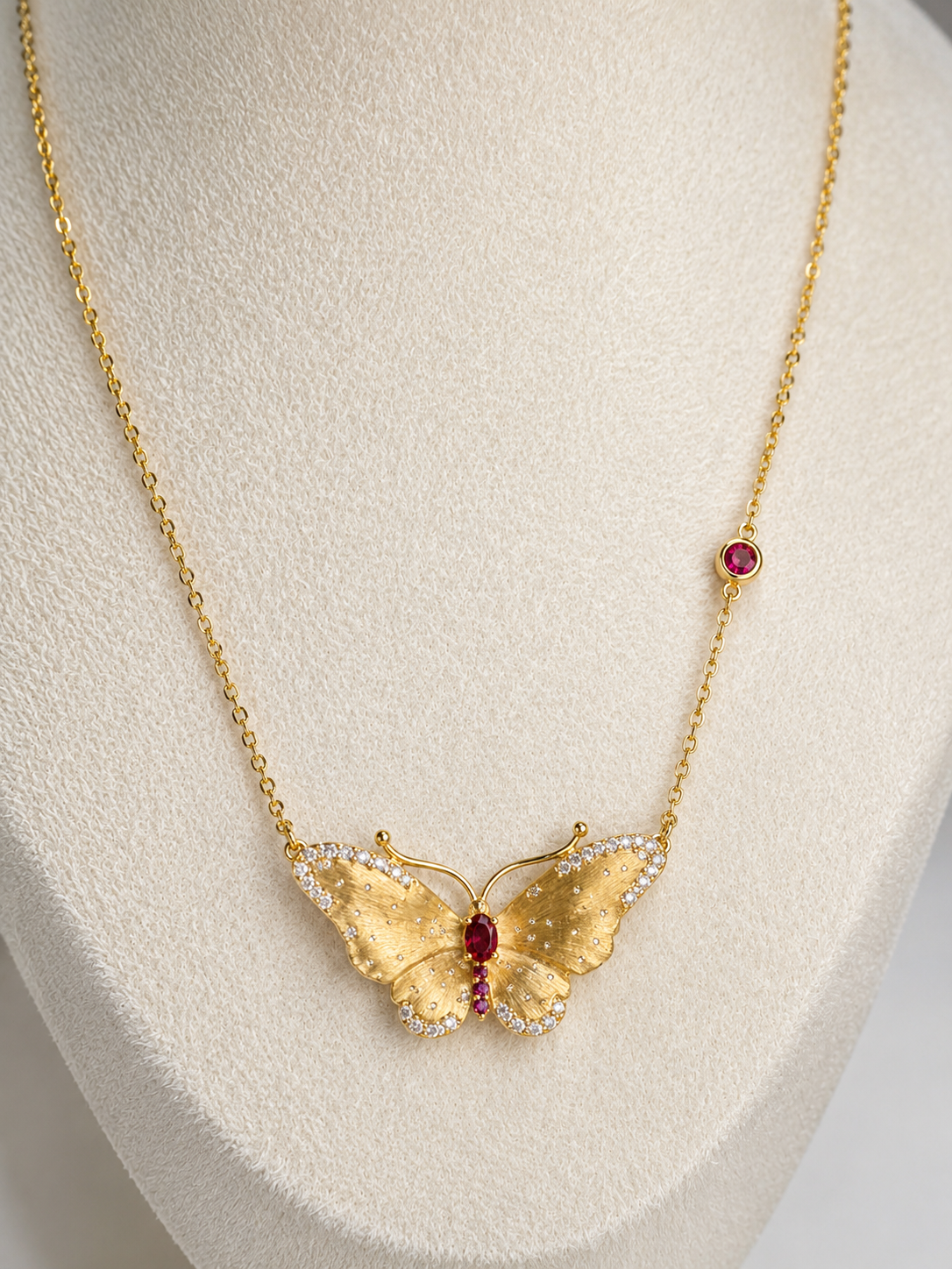 Butterfly Ruby Necklace