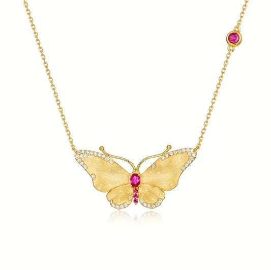 Butterfly Ruby Necklace