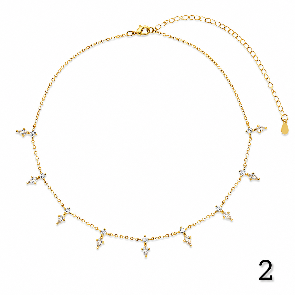 Queen-Drops Triple Necklace