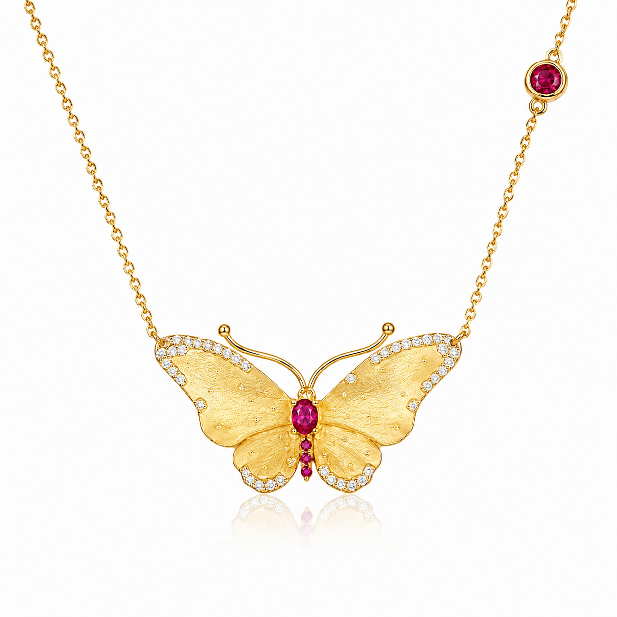 Butterfly Ruby Necklace