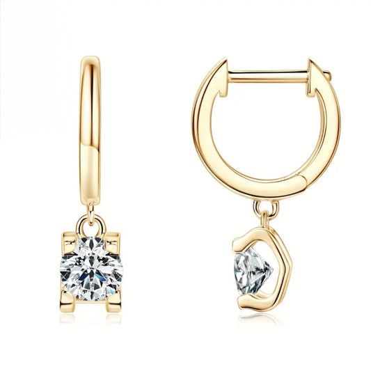 Cube stone earrings