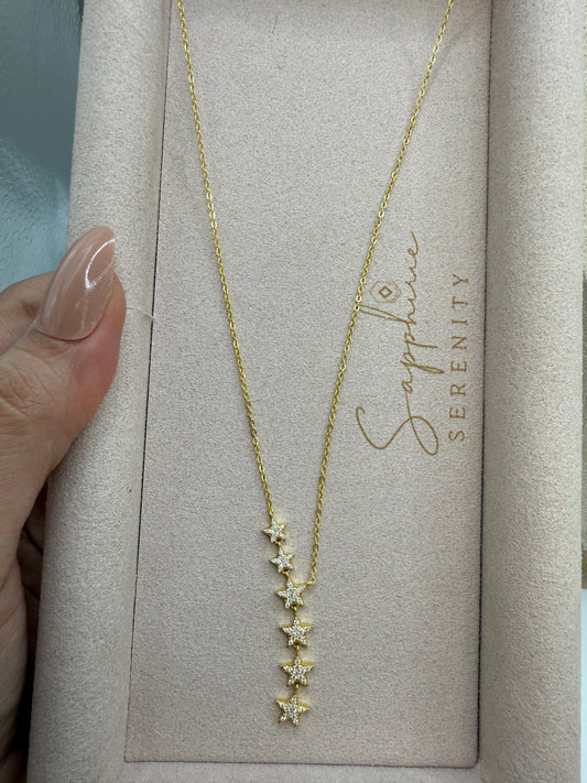 Stars dangling necklace