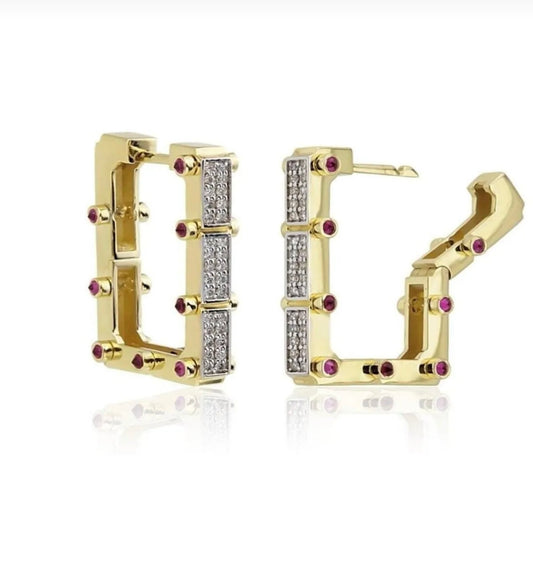 Gilded Rivet Earrings