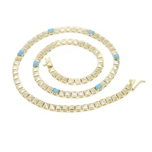 Turquoise Square Necklace