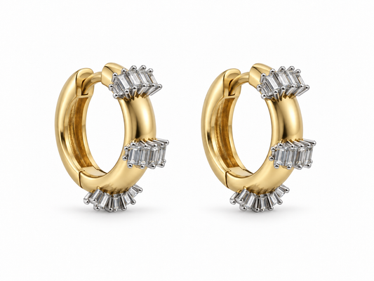 Spiky hoop earrings