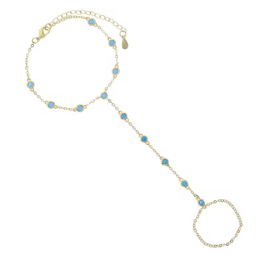 Turquoise Breeze Handchain