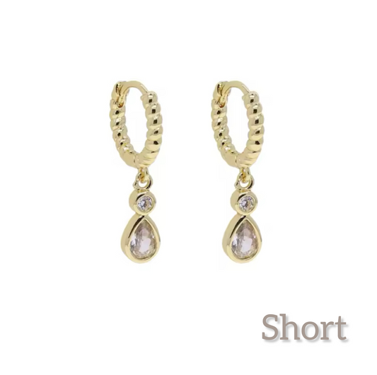 Waterdrop Dangle Hoops