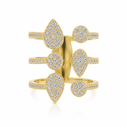 Tri-hugged Ring