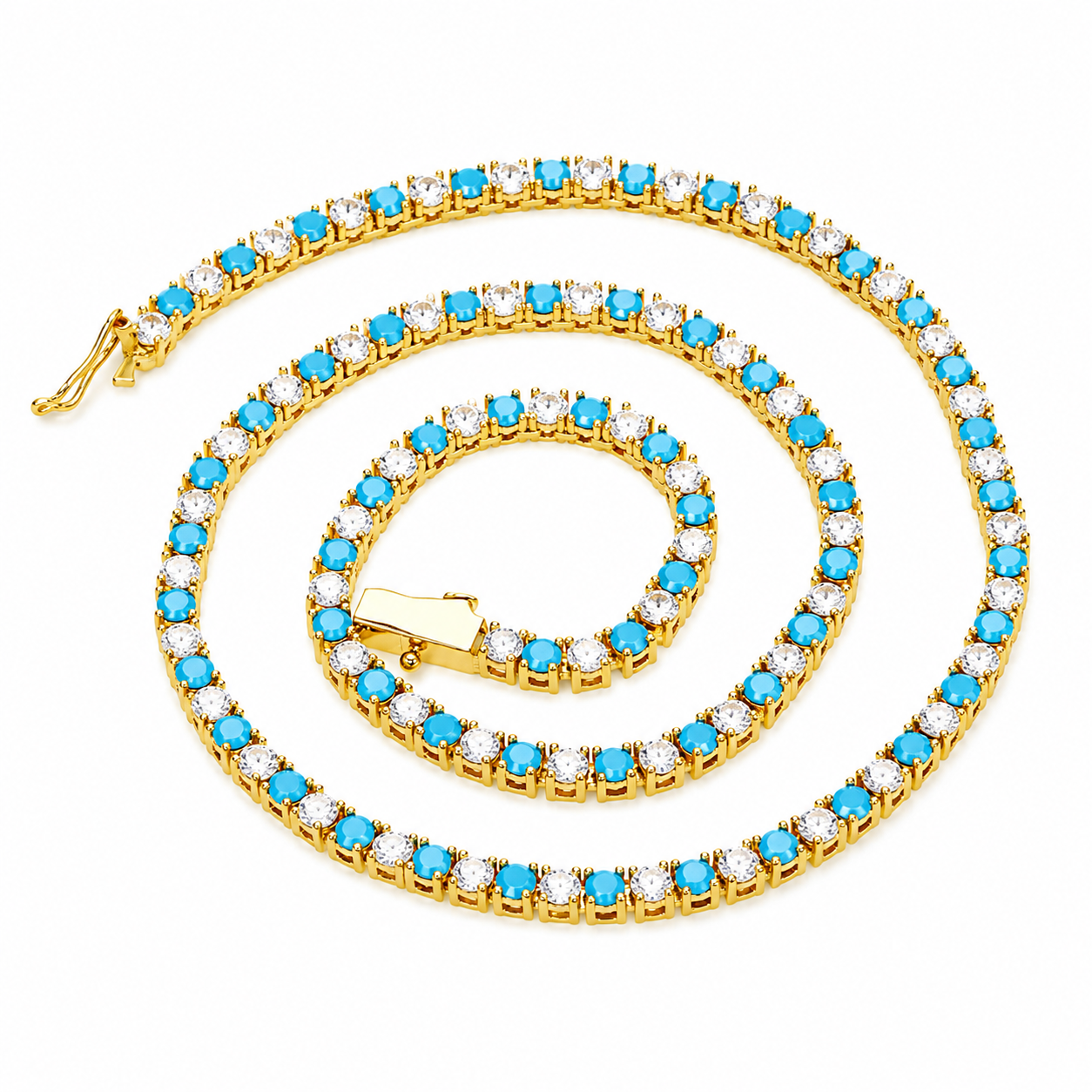 Turquoise Tennis Necklace